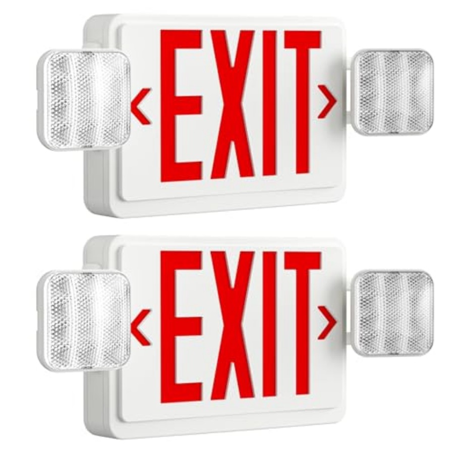 Emergency Exit Sign - لافتة خروج LED مع أضواء طوارئ،