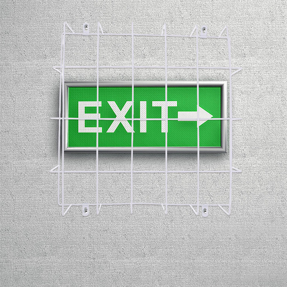 Emergency Exit Sign - قطعتان من واقيات لافتات الخروج، شبكة