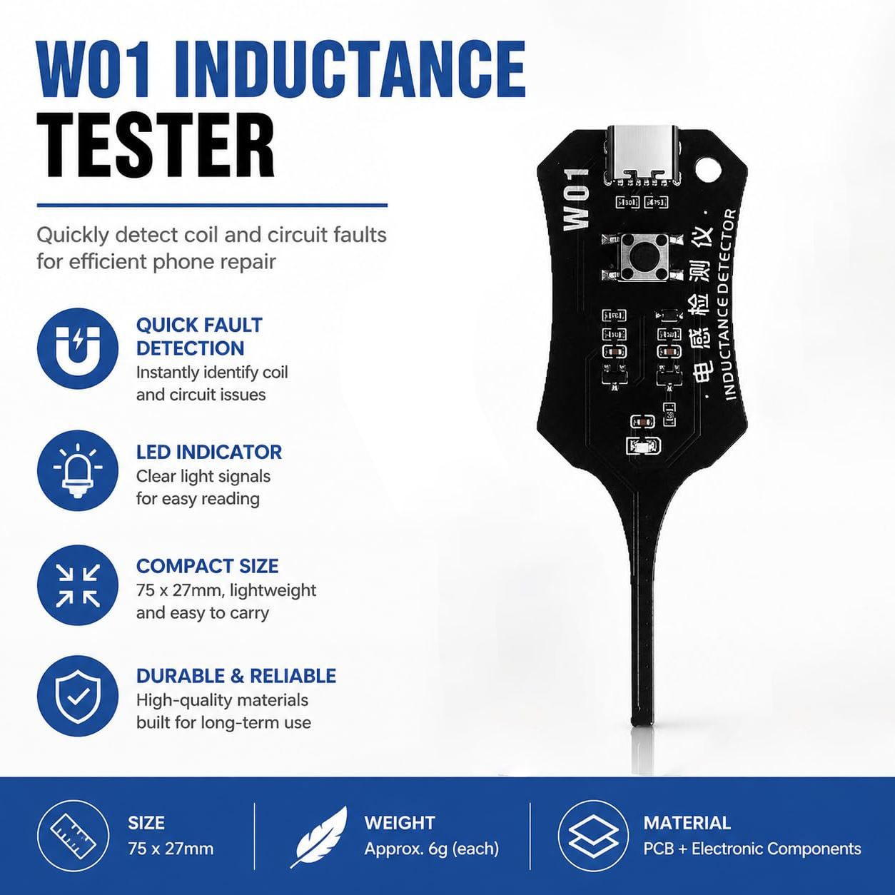 Co Detector Plug - جهاز اختبار المكثفات من النوع C