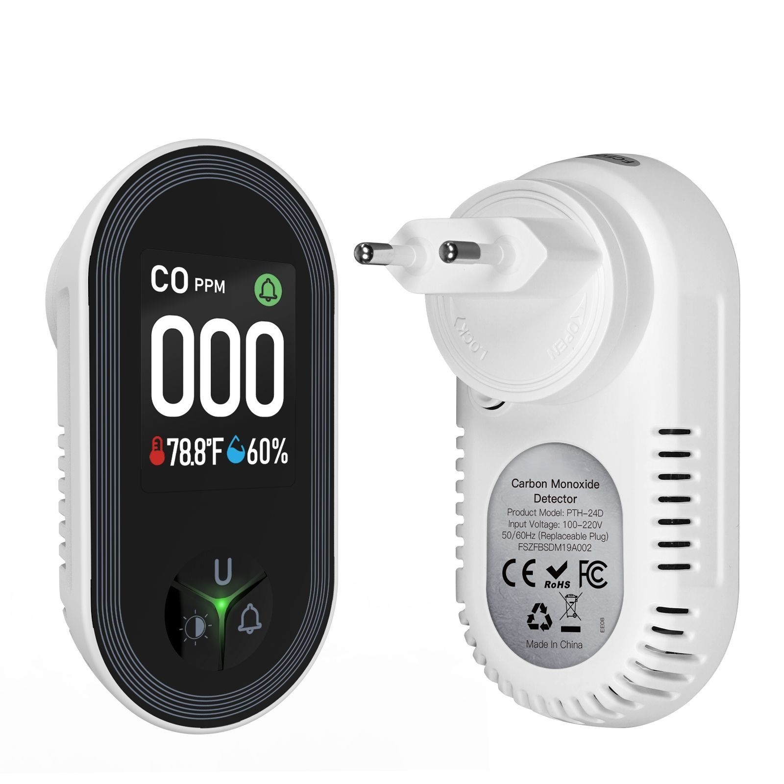 Co Detector Plug - جهاز كشف أول أكسيد الكربون: جهاز