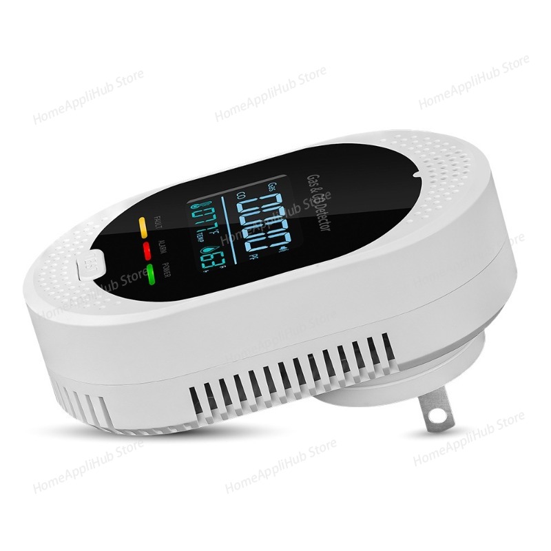 كاشف 4 في 1 مع درجة الحرارة وا - مراجعة Co Detector Plug وسعره