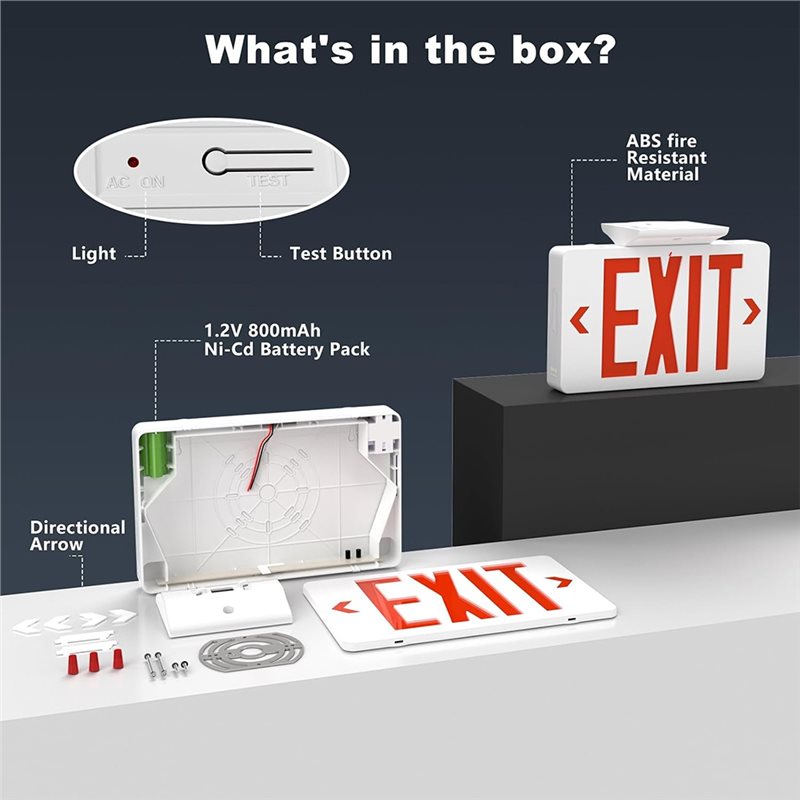 [جديد! A25P] لافتة خروج حمراء، - مراجعة Emergency Exit Sign وسعره