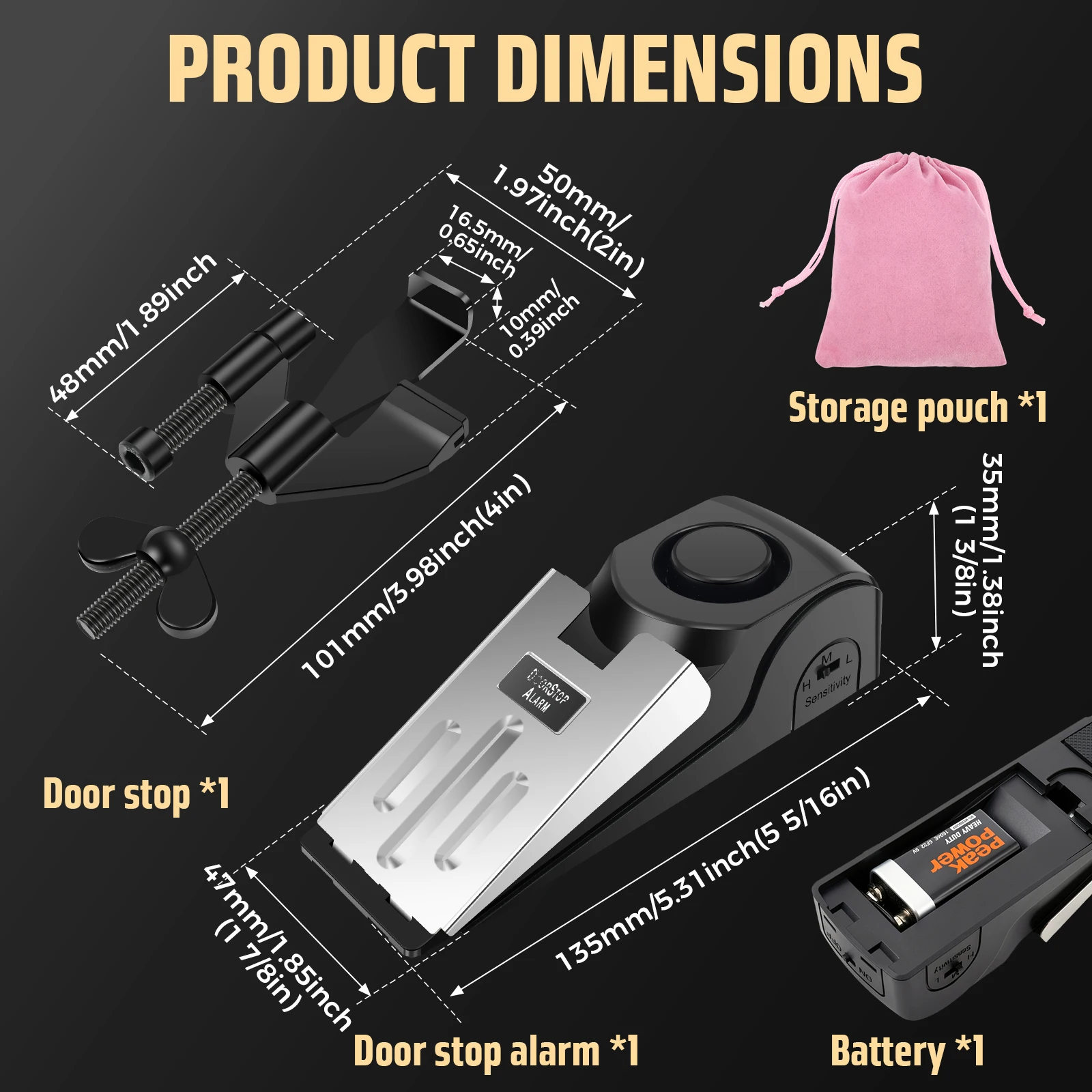 قفل باب محمول، جهاز إنذار بقوة - مراجعة Door Stop Alarm وسعره