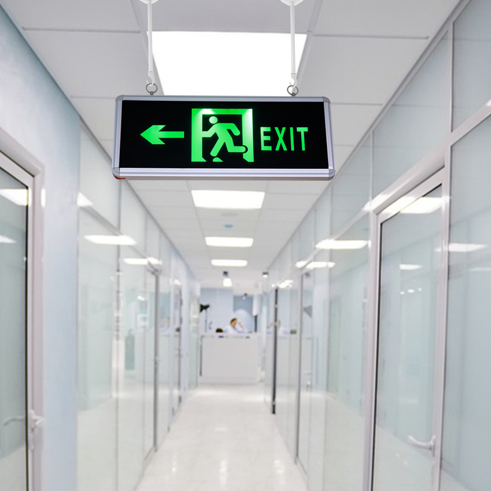 قطعتان من قضبان تعليق إضاءة لا - مراجعة Emergency Exit Sign وسعره
