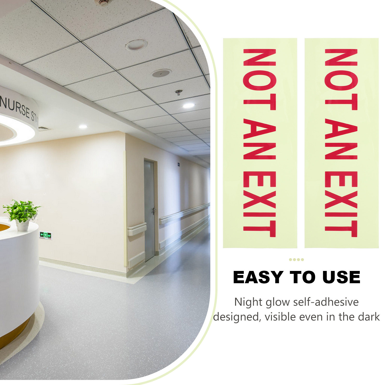 قطعتان من الملصقات اللاصقة ذات - مراجعة Emergency Exit Sign وسعره